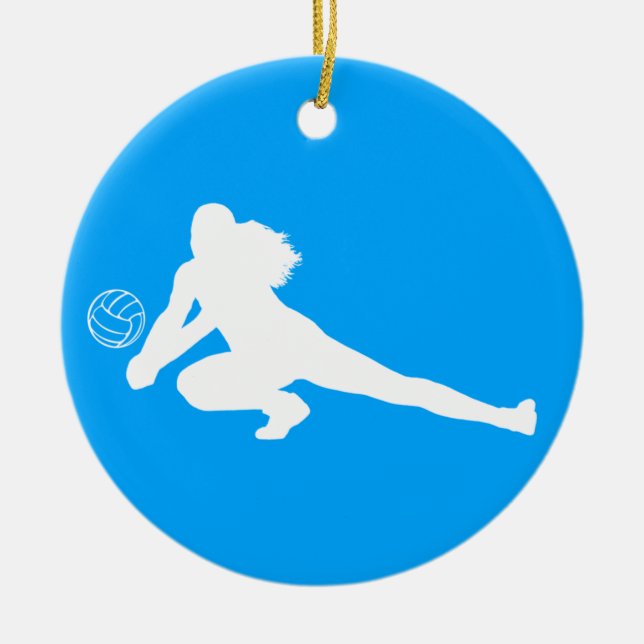 Dig Silhouette Ornament Blue (Front)