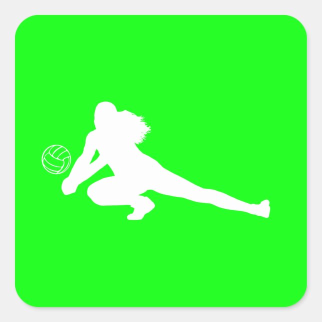 Dig Silhouette Sticker Green (Front)