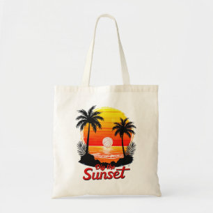 "Dig the Sunset" Volleyball sunset design Tote Bag