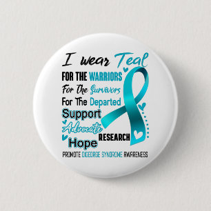 Digeorge Syndrome Awareness Month Ribbon Gifts 6 Cm Round Badge