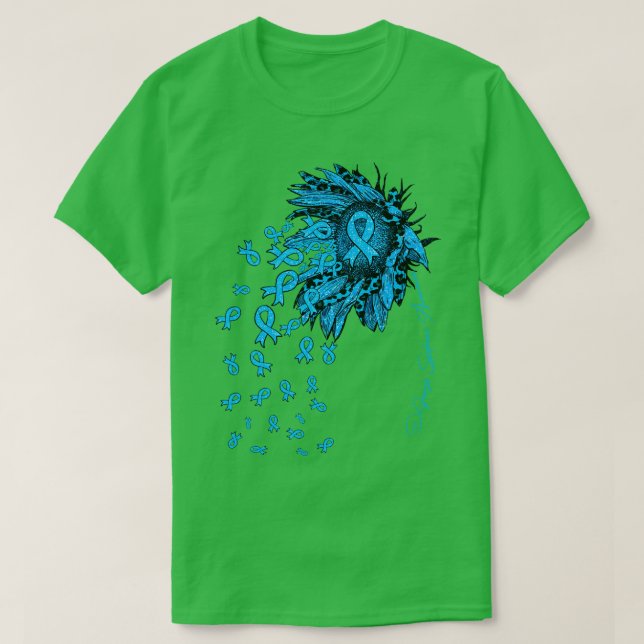 DiGeorge Syndrome Awareness Sunflower ribbon flowe T-Shirt (Design Front)