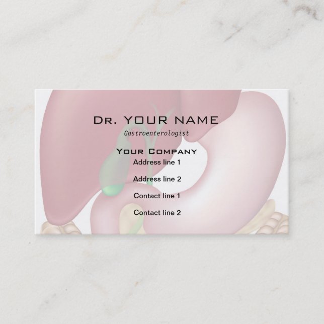 Digestive system doctor Business Card (Front)