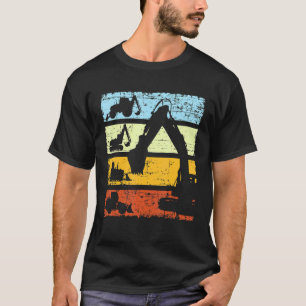 Digger Excavator Driver Construction Site Retro Vi T-Shirt