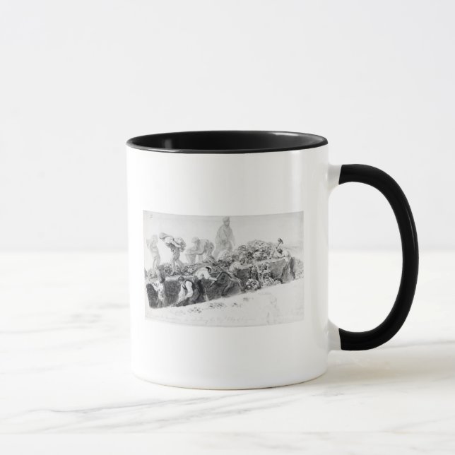 Digging a hole for the foundations mug (Right)