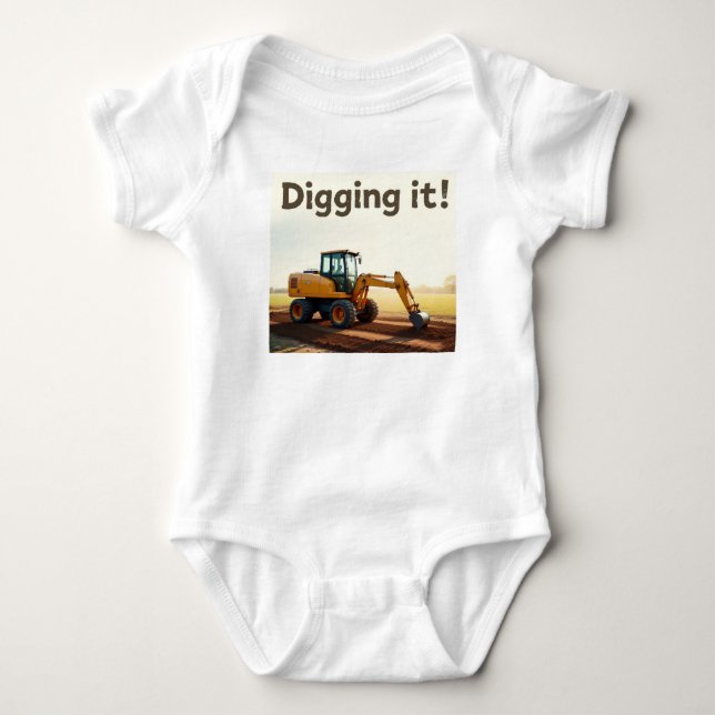 Digging it! baby bodysuit (Front)