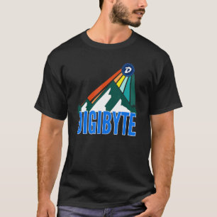 Digibyte Dgb Crypto Mountain Sun Rays Cryptocurren T-Shirt