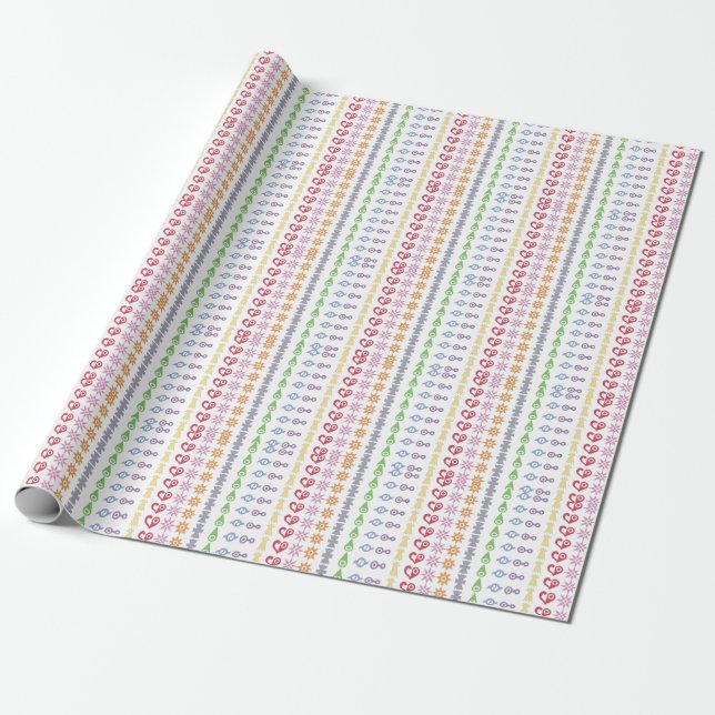 Digimon Crests: Wrapping Paper (Unrolled)