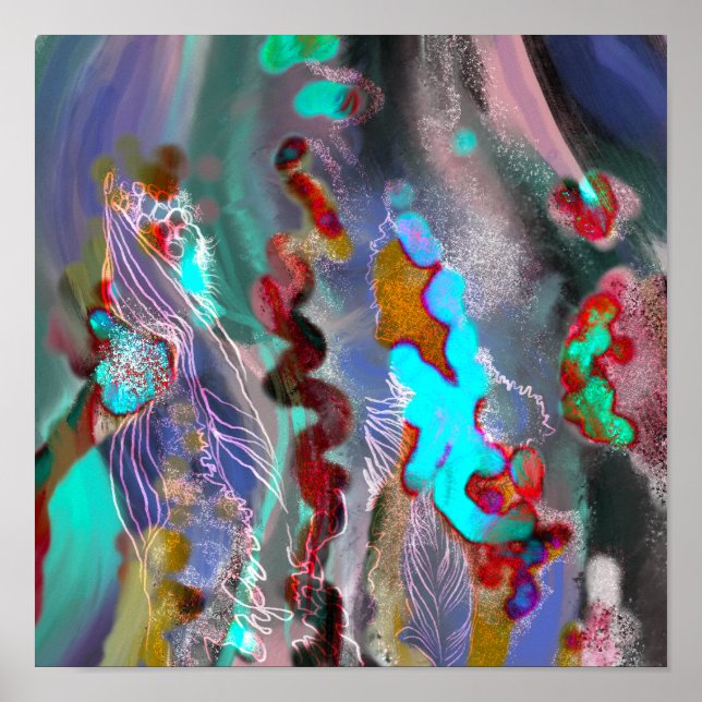 Digital Abstract art poster trendy decor (Front)