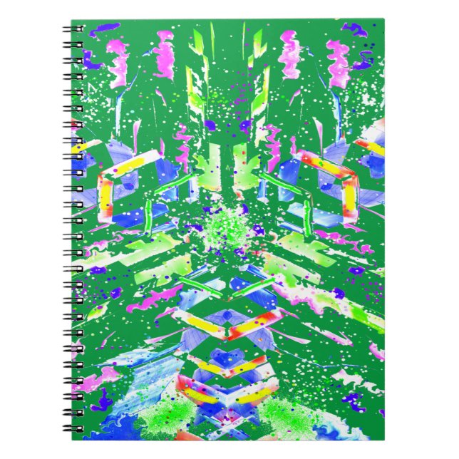 Digital abstract art we call it chaos   notebook (Front)