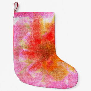 Digital abstract background with brushstroke paste small christmas stocking