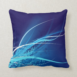 Digital Abstract Blue Designer pillow