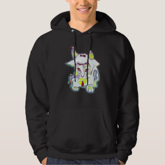 Digital Abstract Painting Of A Cat 35 Hoodie