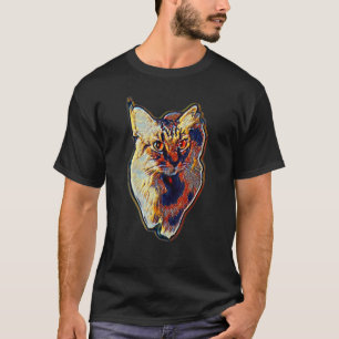 Digital Abstract Painting Of A Cat 35 T-Shirt