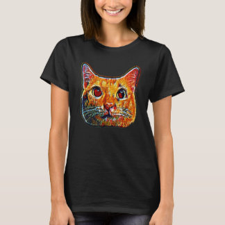 Digital Abstract Painting Of A Cat 36 T-Shirt