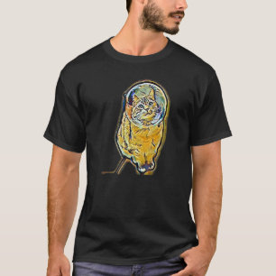 Digital Abstract Painting Of A Cat 4 T-Shirt