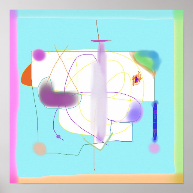 Digital Abstract Painting Poster (Front)