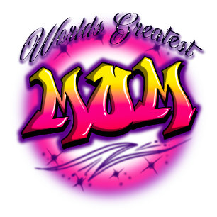 Digital airbrush greatest mom design T-Shirt