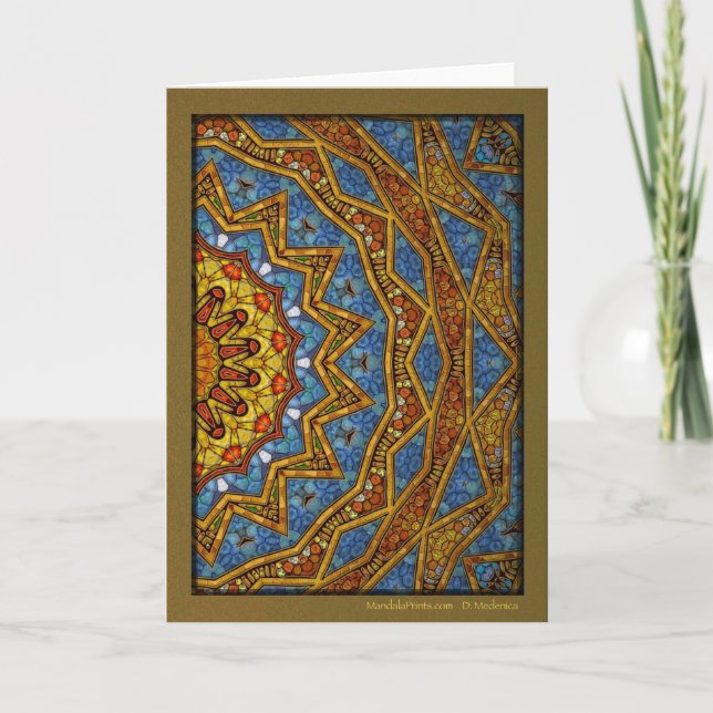 Digital Arizona Mandala Holiday Card (Front)