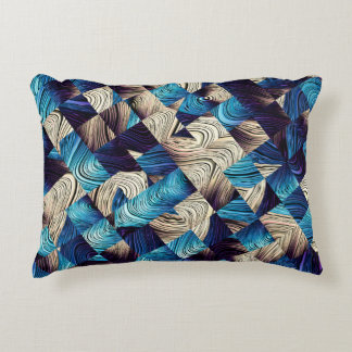 Digital art abstract pattern. Abstract blue image  Decorative Cushion