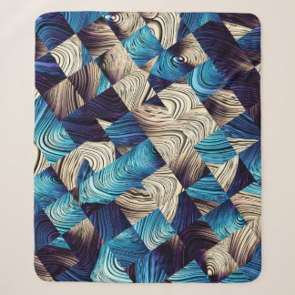 Digital art abstract pattern. Abstract blue image Sherpa Blanket