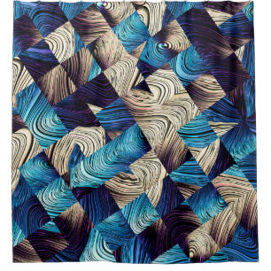 Digital art abstract pattern. Abstract blue image  Shower Curtain