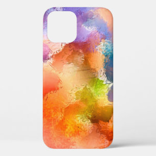Digital art abstract pattern. Hand drawing modern  iPhone 12 Case