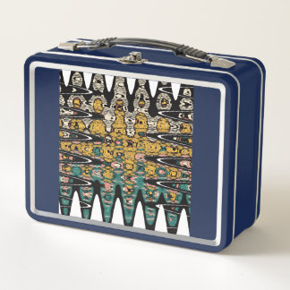 digital art birds metal lunch box