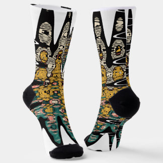digital art birds socks