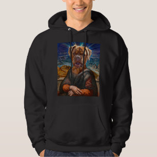 Digital ART - BULLDOG MONA LISA Hoodie