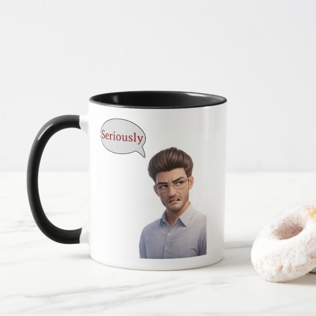 Digital Art Ceramic Mug unique (With Donut)