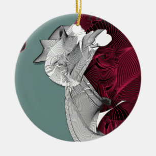 Digital Art Figure Ceramic Tree Decoration