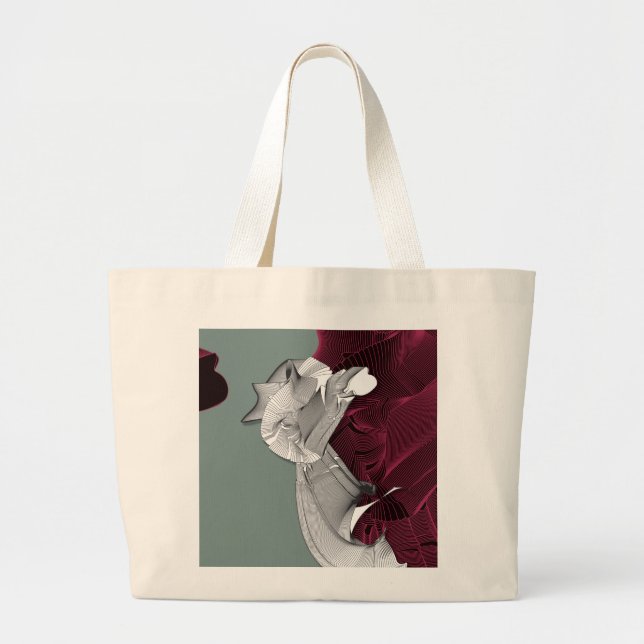 Digital Art Figure Large Tote Bag (Front)
