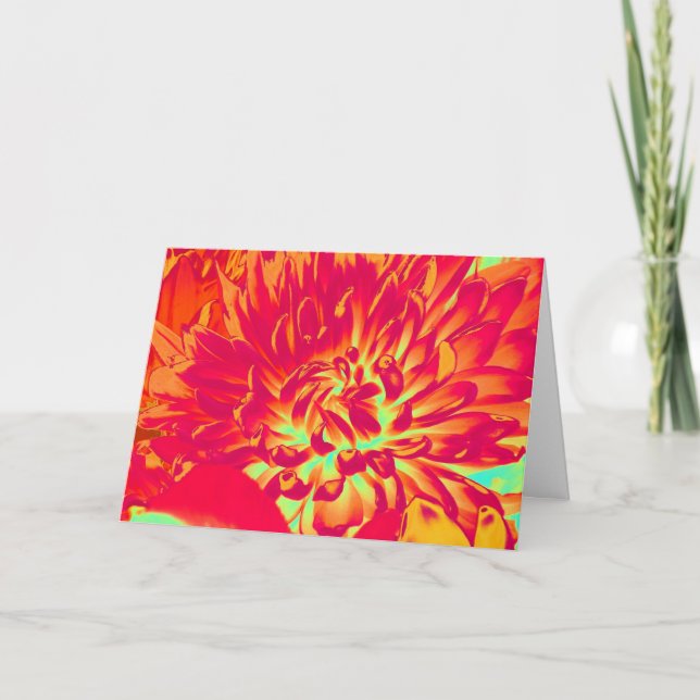 Digital Art Flower Birthday Card (Front)