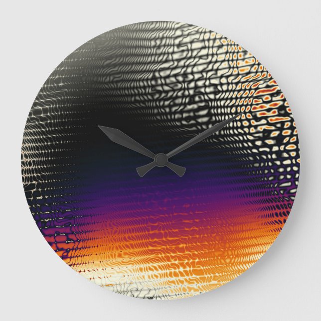Digital Art Horizontal Abstract Large Clock (Front)