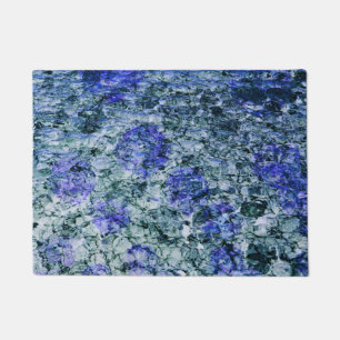 Digital art of blue watercolor abstract background doormat