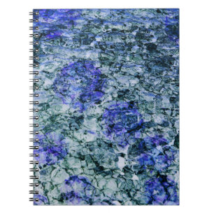 Digital art of blue watercolor abstract background notebook