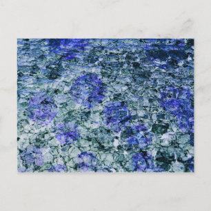 Digital art of blue watercolor abstract background postcard