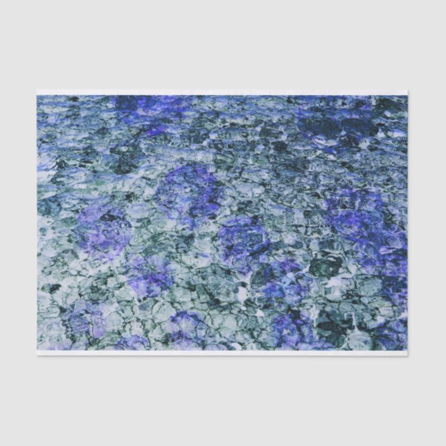 Digital art of blue watercolor abstract background tissue paper (Front)