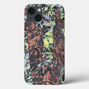 Digital art of floral flower pattern with tree iPhone 13 case