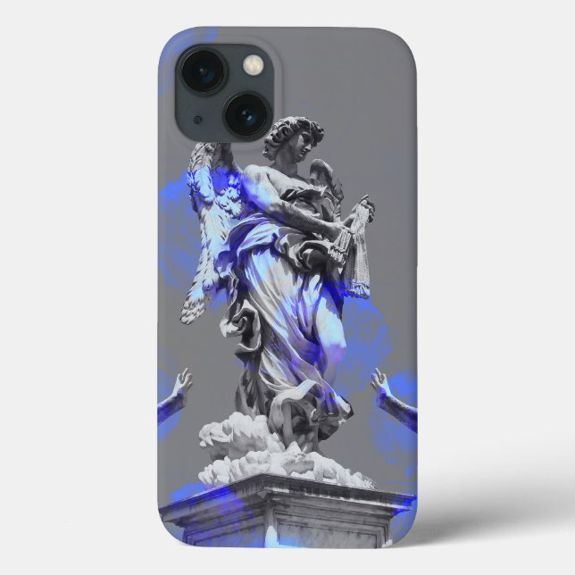 Digital art of sculptures blue colour brush stroke Case-Mate iPhone case (Back)