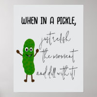 Digital Art Portrait, In a Pickle Dill Meme Funny