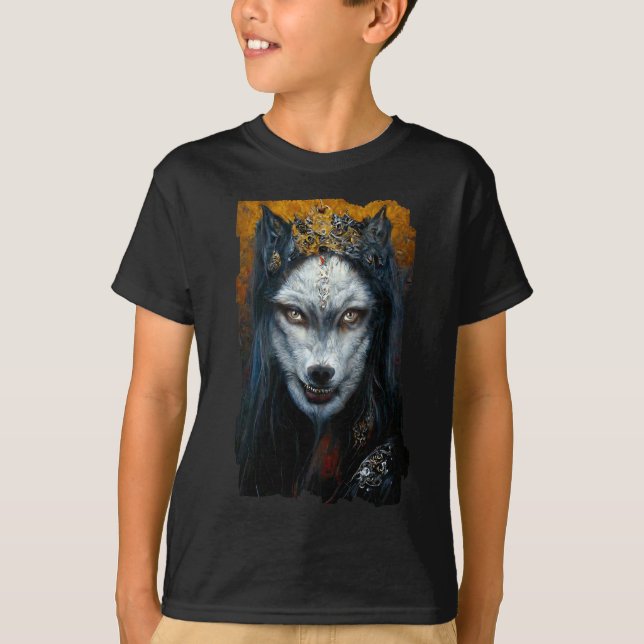 Digital Art Portrait of a Werewolf T-Shirt (Front)