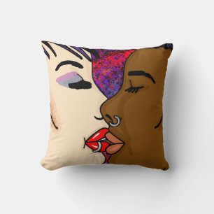 Digital Art Romantic Kiss Cushion