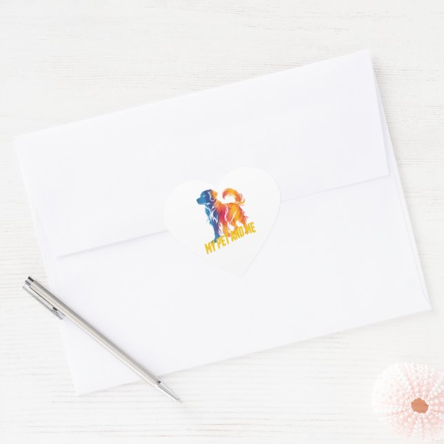 Digital Art: The Magic That Charms Humans and Mas Heart Sticker (Envelope)