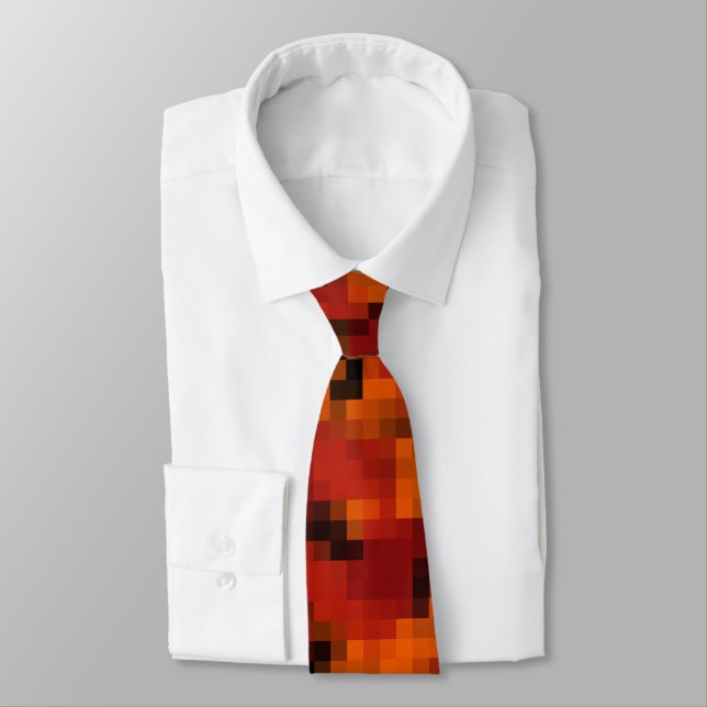 Digital Autumn Foliage Camo Tie (Tied)
