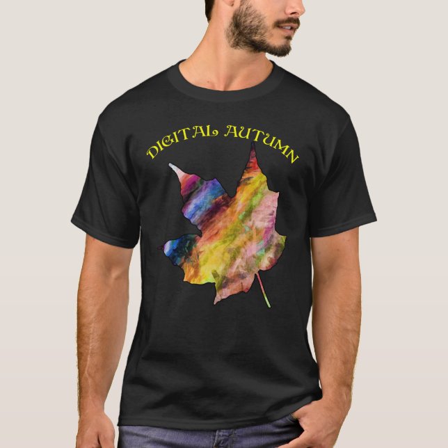 Digital Autumn in Black Tee (Front)