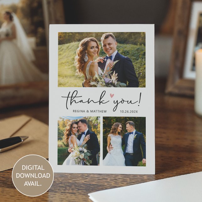 [Digital Available] Wedding Photo Thank You Card (Creator Uploaded)