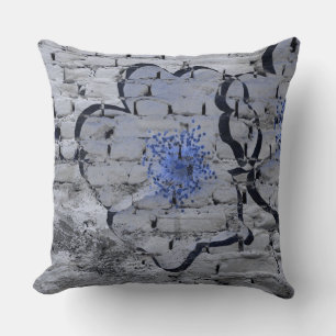 Digital background art of floral / flower pattern cushion