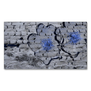 Digital background art of floral / flower pattern magnetic business card