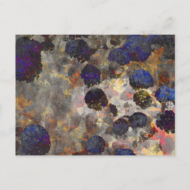 Digital background art of floral / flower pattern postcard (Front)